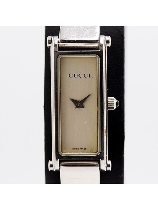 Gucci Bangle Watch SS Quartz Silver Dial